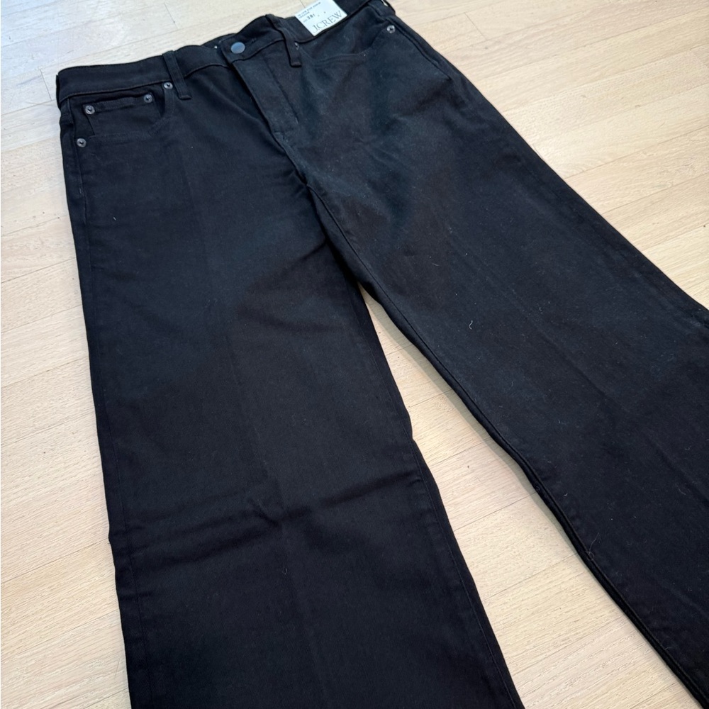 J. Crew 96 low rise denim trouser black 28 Tall Long Inseam 34